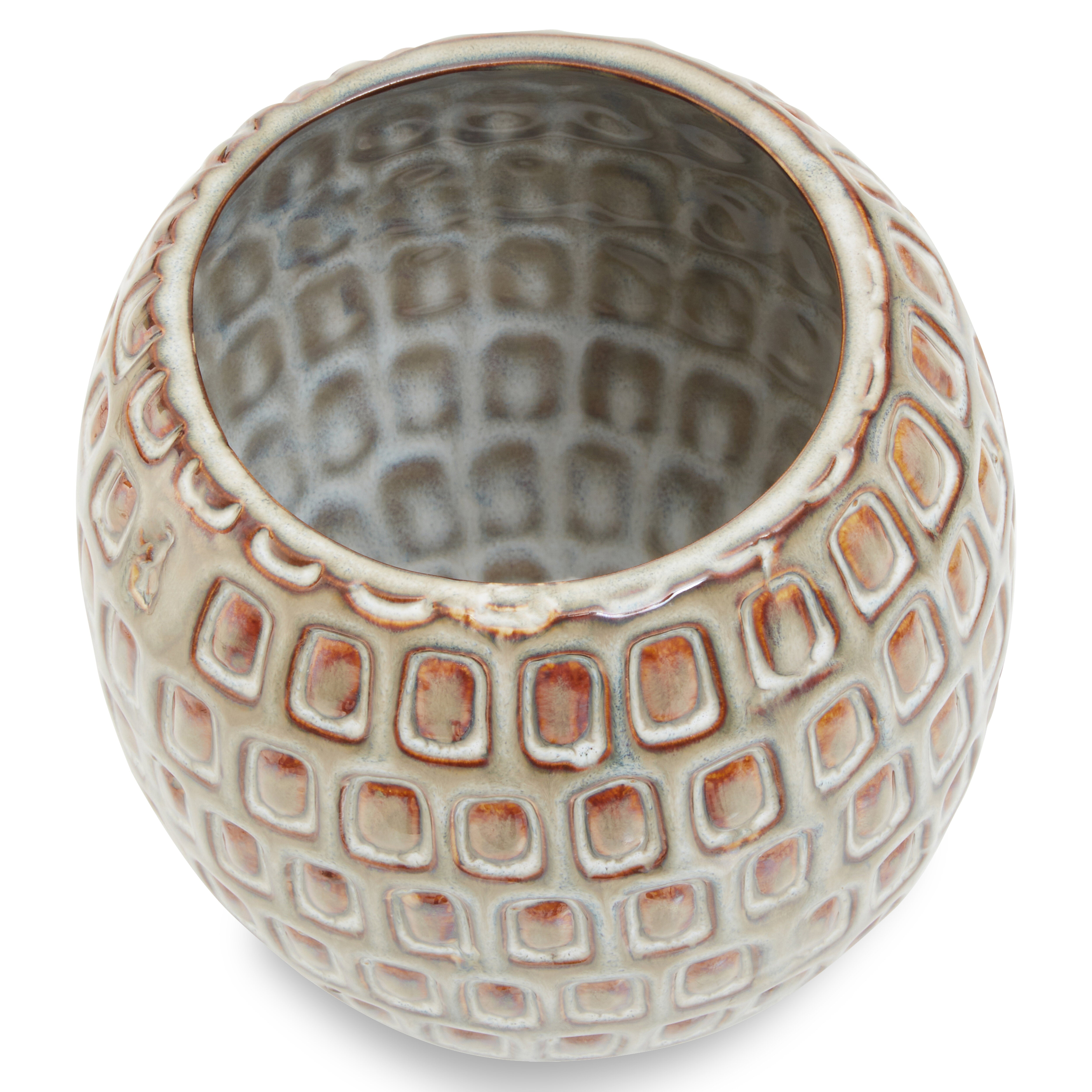 Borello Handcrafted Geometric Ceramic Planter | Small